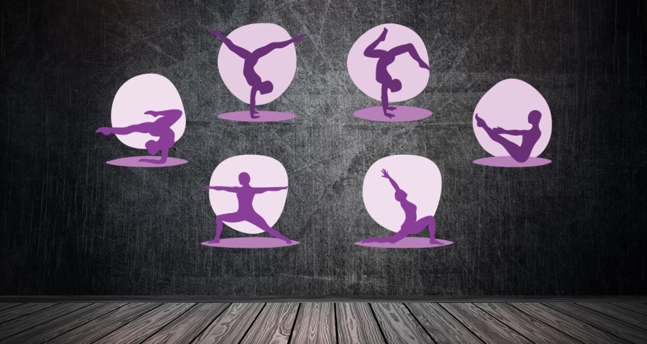 Αυτοκόλλητα καταστημάτων - Yoga Poses - Περιλαμβάνονται 6 αυτοκόλλητα