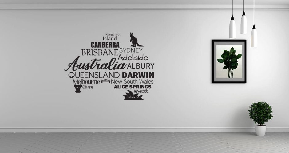 Αυτοκόλλητα Τοίχου - Australia map