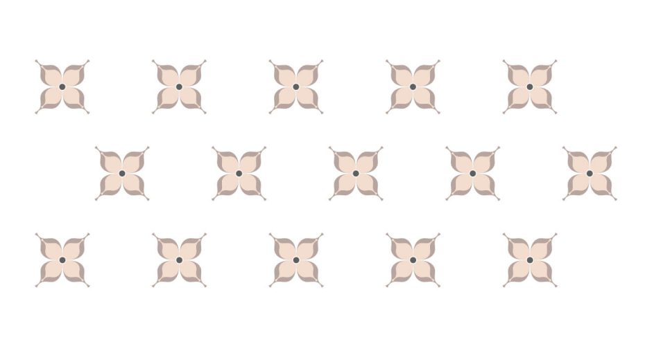 Αυτοκόλλητα Τοίχου - Flowers pattern
