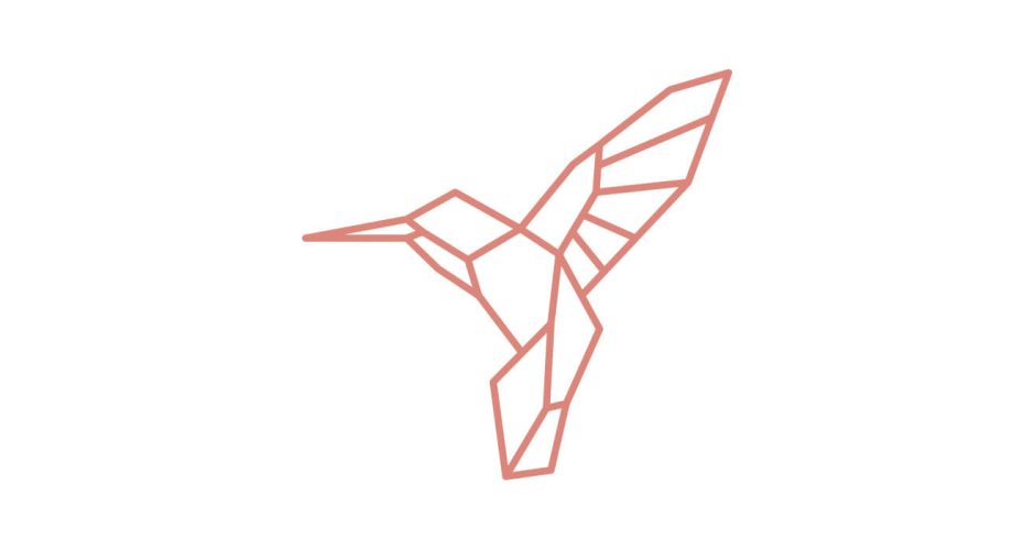 Αυτοκόλλητα Τοίχου - Σιλουέτα πουλιού σε γεωμετρικό στυλ