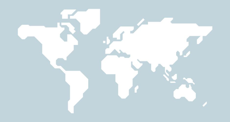 Αυτοκόλλητα Τοίχου - World map (Μονόχρωμος παγκόσμιος χάρτης)