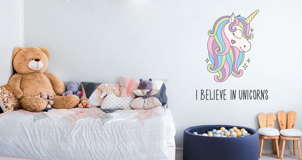 Αυτοκόλλητα Τοίχου - I Believe in Unicorns — εικόνα 1 από 5