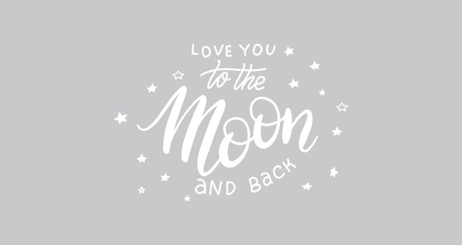 Αυτοκόλλητα Τοίχου - Love you to the moon and back