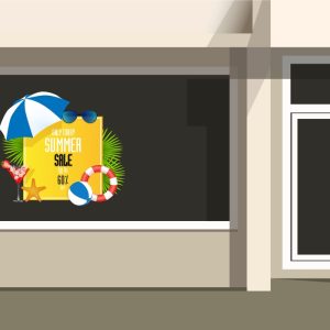 Αυτοκόλλητα καταστημάτων - "Classic Summer Sale" - Αυτοκόλλητο Βιτρίνας για Καλοκαιρινές Εκπτώσεις ☀️🛍️ — εικόνα 1 από 5