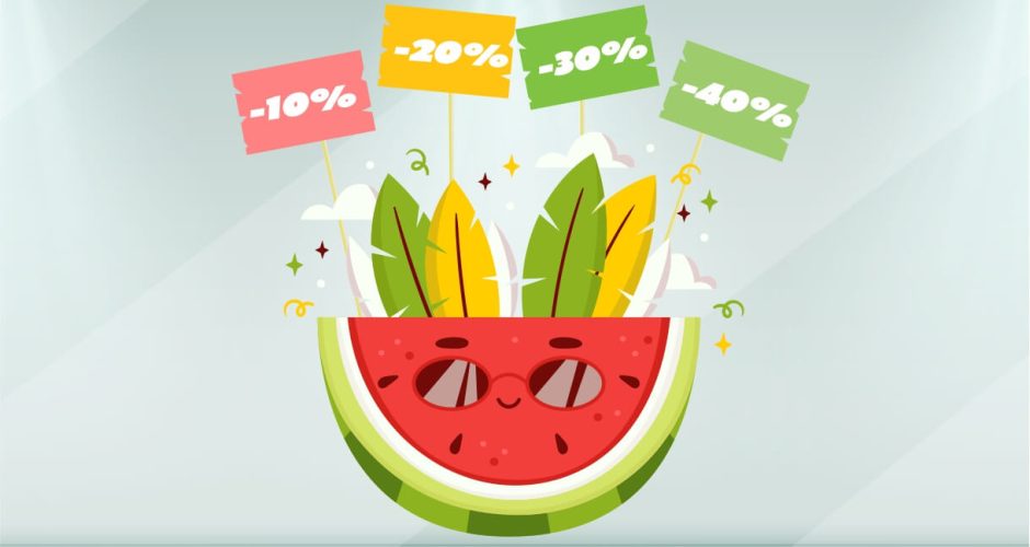 Αυτοκόλλητα καταστημάτων - Καλοκαιρινές προσφορές -Watermelon slice