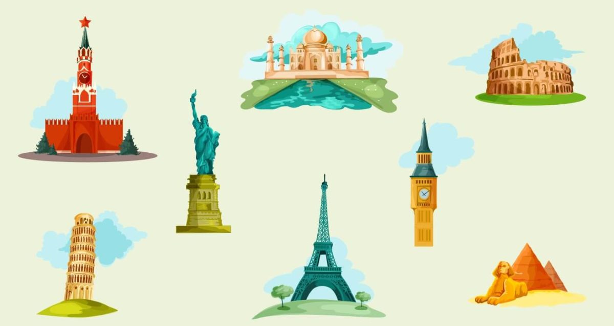 Αυτοκόλλητο Τοίχου "World Landmarks" — εικόνα 5 από 5
