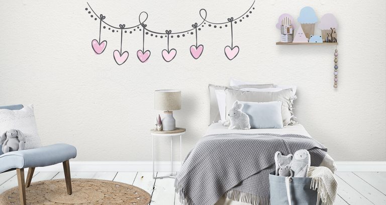 Αυτοκόλλητα Τοίχου - Γιρλάντα με καρδιές — εικόνα 1 από 5