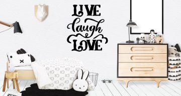 Αυτοκόλλητα Τοίχου - Live, laugh, love