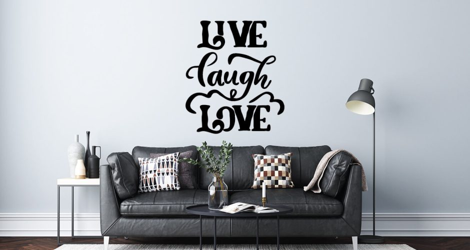 Αυτοκόλλητα Τοίχου - Live, laugh, love