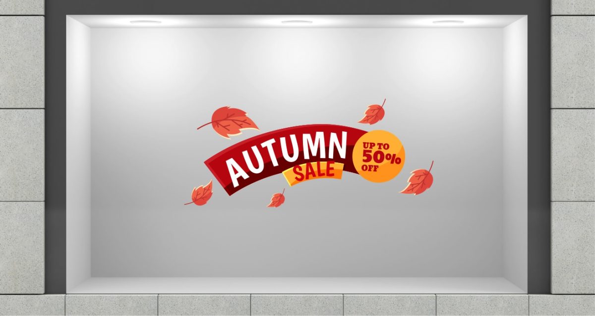 "Autumn Sale" - Αυτοκόλλητο Βιτρίνας για Φθινοπωρινές Εκπτώσεις 🍂✨ — εικόνα 2 από 4