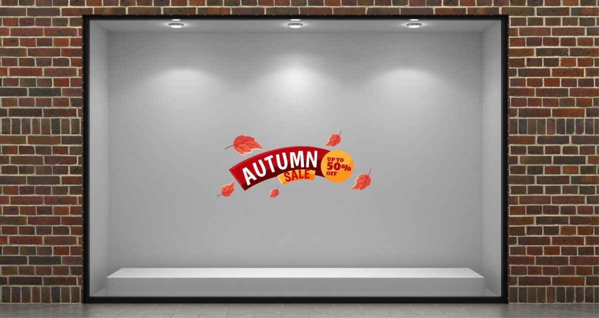 "Autumn Sale" - Αυτοκόλλητο Βιτρίνας για Φθινοπωρινές Εκπτώσεις 🍂✨ — εικόνα 3 από 4