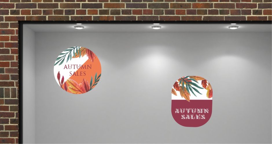 Αυτοκόλλητα καταστημάτων - Autumn sales badges