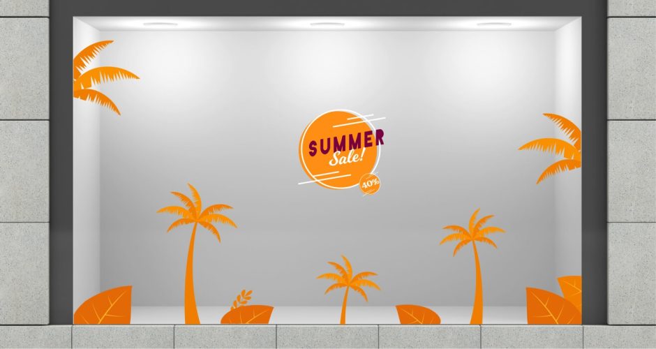 Αυτοκόλλητα καταστημάτων - Summer sales Tropico με δικό σας ποσοστό