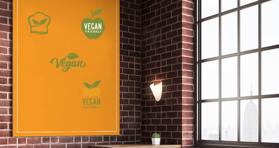 Αυτοκόλλητα καταστημάτων - Vegan food labels