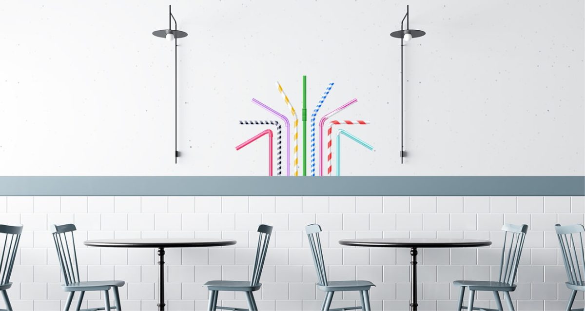Αυτοκόλλητο Τοίχου με Drinking Straws — εικόνα 1 από 3