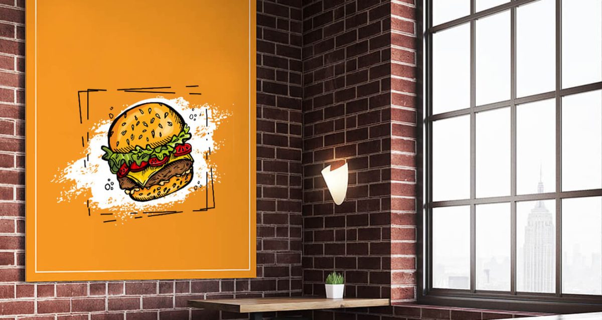 Αυτοκόλλητο Βινυλίου "Delicious Burger" — εικόνα 1 από 4