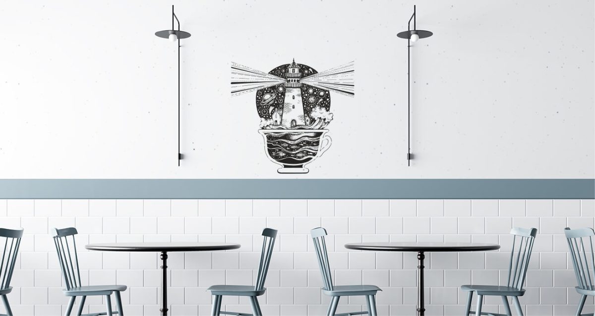 Αυτοκόλλητο Τοίχου Lighthouse Coffee Cup — εικόνα 3 από 4