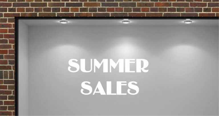 Αυτοκόλλητα καταστημάτων - "Summer Sales" - Minimal Αυτοκόλλητο Βιτρίνας για Καλοκαιρινές Εκπτώσεις ☀️✨ — εικόνα 1 από 5