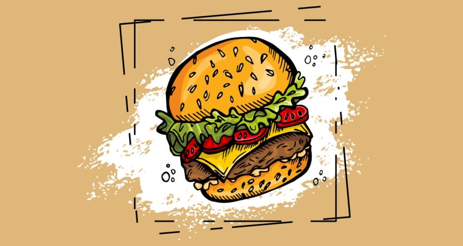 Αυτοκόλλητα καταστημάτων - Delicious burger