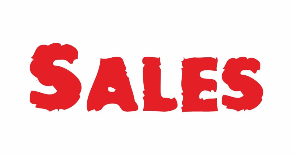 Αυτοκόλλητα καταστημάτων - Απλό αυτοκόλλητο “Sales” χωρίς ποσοστό έκπτωσης