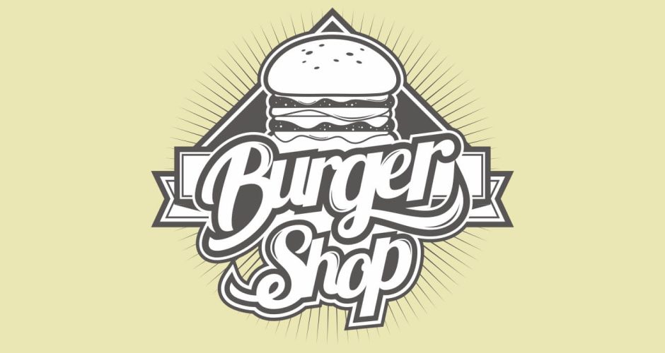 Αυτοκόλλητα καταστημάτων - Burger shop