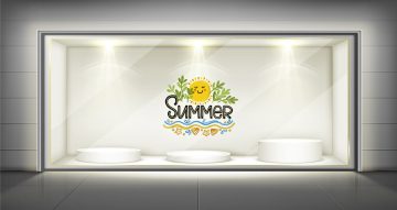 Αυτοκόλλητα καταστημάτων - Αυτοκόλλητο καλοκαιρινής βιτρίνας - Summer vibes