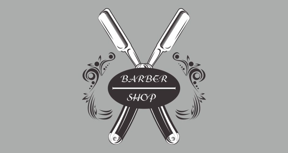 Αυτοκόλλητα καταστημάτων - Barbershop emblem