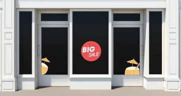 Αυτοκόλλητα καταστημάτων - Big sale coconut