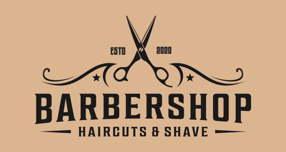 Αυτοκόλλητα καταστημάτων - Haircuts and shave