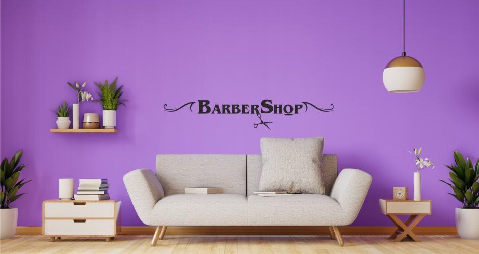 Αυτοκόλλητα καταστημάτων - Barbershop