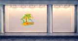 Αυτοκόλλητα καταστημάτων - "The Island" - Αυτοκόλλητο Βιτρίνας για Καλοκαιρινές Προσφορές με Νησιώτικο Στυλ 🏝️☀️ — εικόνα 2 από 4