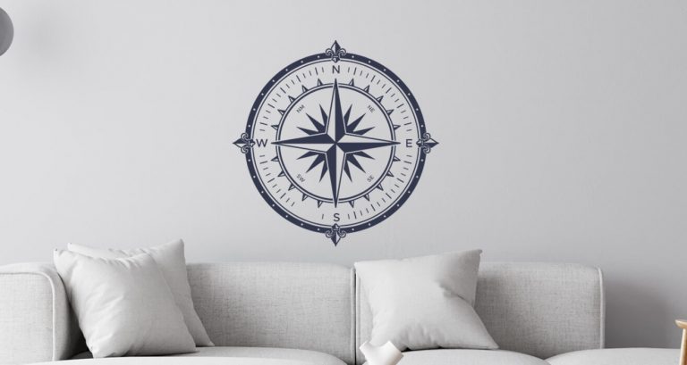 Αυτοκόλλητα Τοίχου - Αυτοκόλλητο τοίχου - Captain compass — εικόνα 1 από 6