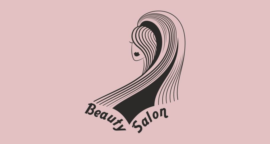 Αυτοκόλλητα καταστημάτων - Abstract woman beauty salon