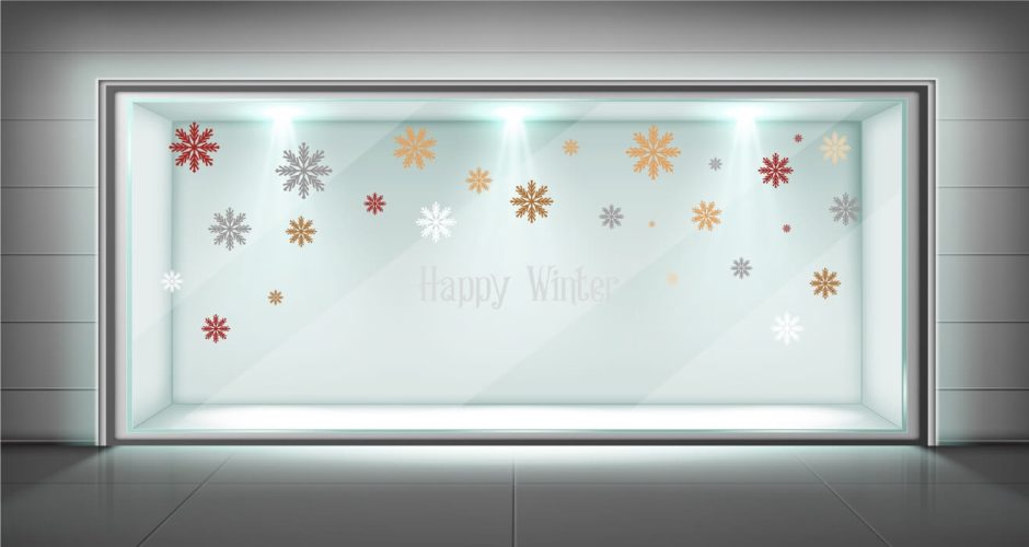 Αυτοκόλλητα καταστημάτων - Happy Winter