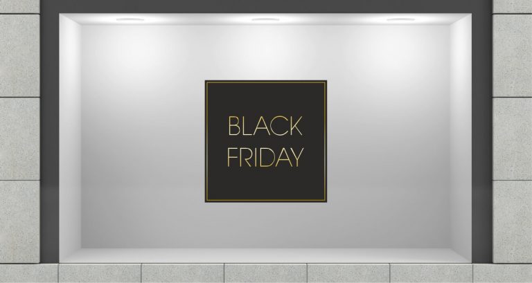 Black Friday - Black Friday Gold With Black – Αυτοκόλλητο Βιτρίνας — εικόνα 1 από 4