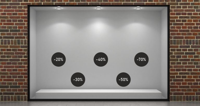 Black Friday - "Black Cycles" - Αυτοκόλλητο Βιτρίνας με Κυκλικό Design ⚫✨ — εικόνα 1 από 4