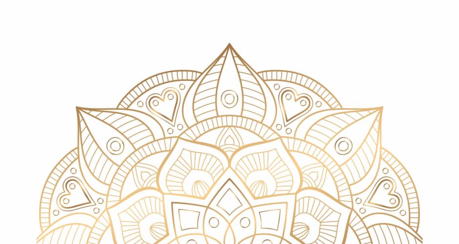 Αυτοκόλλητα Τοίχου - Gold mandala