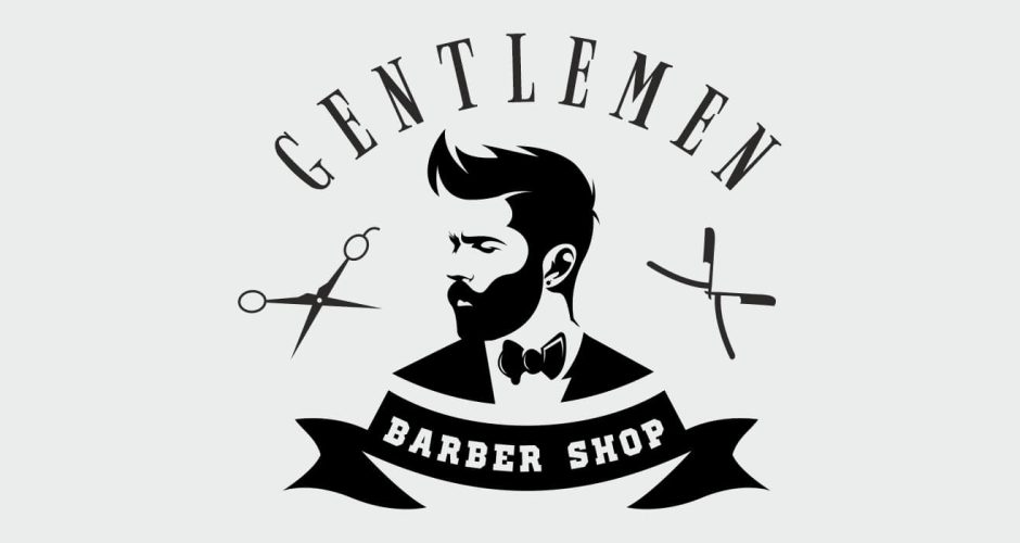 Αυτοκόλλητα καταστημάτων - Barbershop gentlemen