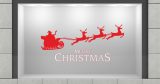 Αυτοκόλλητα καταστημάτων - “Merry Christmas” με Έλκηθρο – Αυτοκόλλητο Βιτρίνας — εικόνα 3 από 5