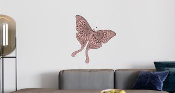 Αυτοκόλλητα Τοίχου - Colorful boho butterfly