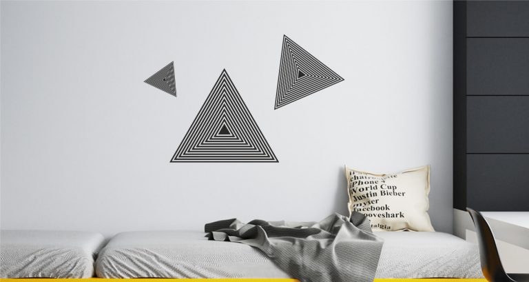 Αυτοκόλλητα Τοίχου - Triangle 3D — εικόνα 1 από 5