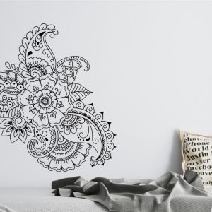 Παιδικό δωμάτιο - Αυτοκόλλητο τοίχου Indian flower Ornament — εικόνα 1 από 4