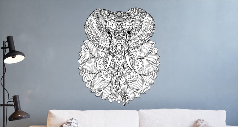 Αυτοκόλλητα Τοίχου - Boho elephant — εικόνα 1 από 4