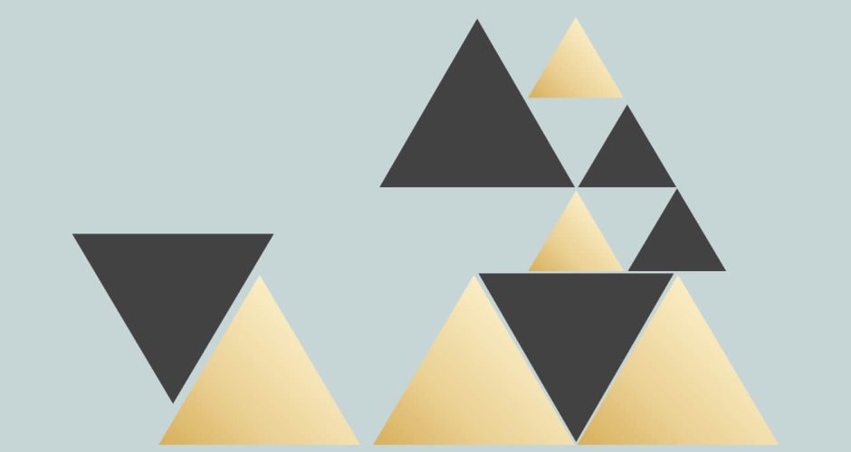 Αυτοκόλλητα Τοίχου - Golden triangles