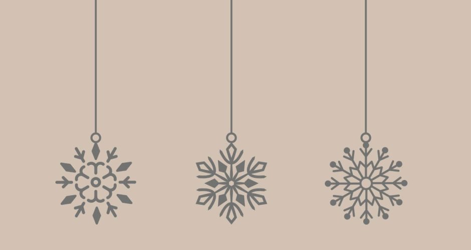 Αυτοκόλλητα καταστημάτων - Χριστουγεννιάτικο αυτοκόλλητο βιτρίνας με κρεμαστές χιονονιφάδες