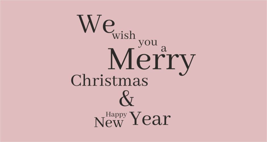 Αυτοκόλλητα καταστημάτων - "We wish you a Merry Christmas & Happy New Year" - χριστουγεννιάτικες ευχές