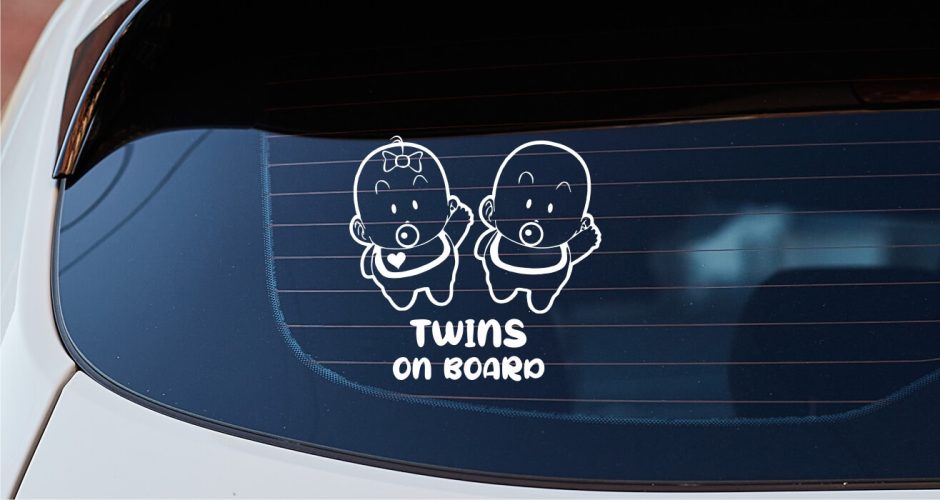 Αυτοκόλλητα Αυτοκινήτου - Αυτοκόλλητο Twins on Board