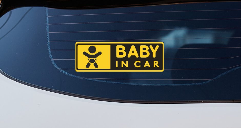 Αυτοκόλλητα Αυτοκινήτου - Baby in Car σε πλαίσιο