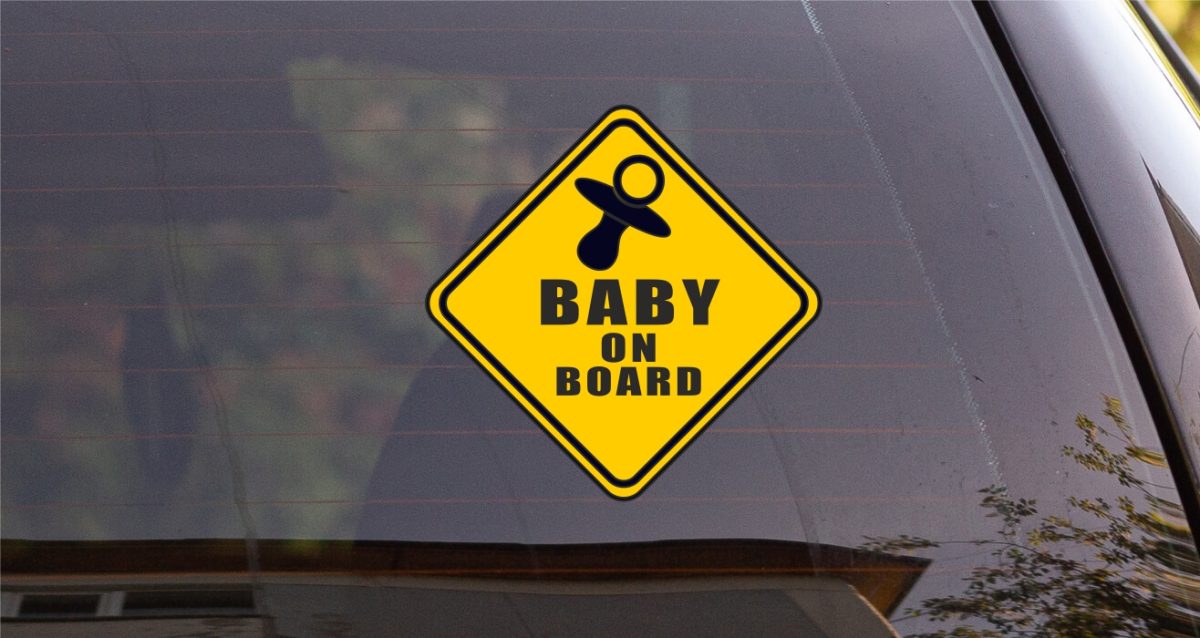 Αυτοκόλλητο Βινύλιο "Baby on Board - Ρόμβος" για Αυτοκίνητο 🚗👶 — εικόνα 2 από 2