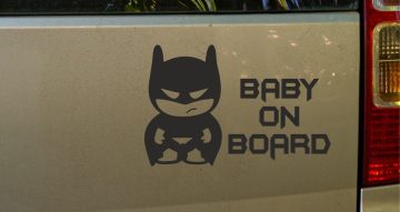 Αυτοκόλλητα Αυτοκινήτου - Αυτοκόλλητο Baby on Board - Batman